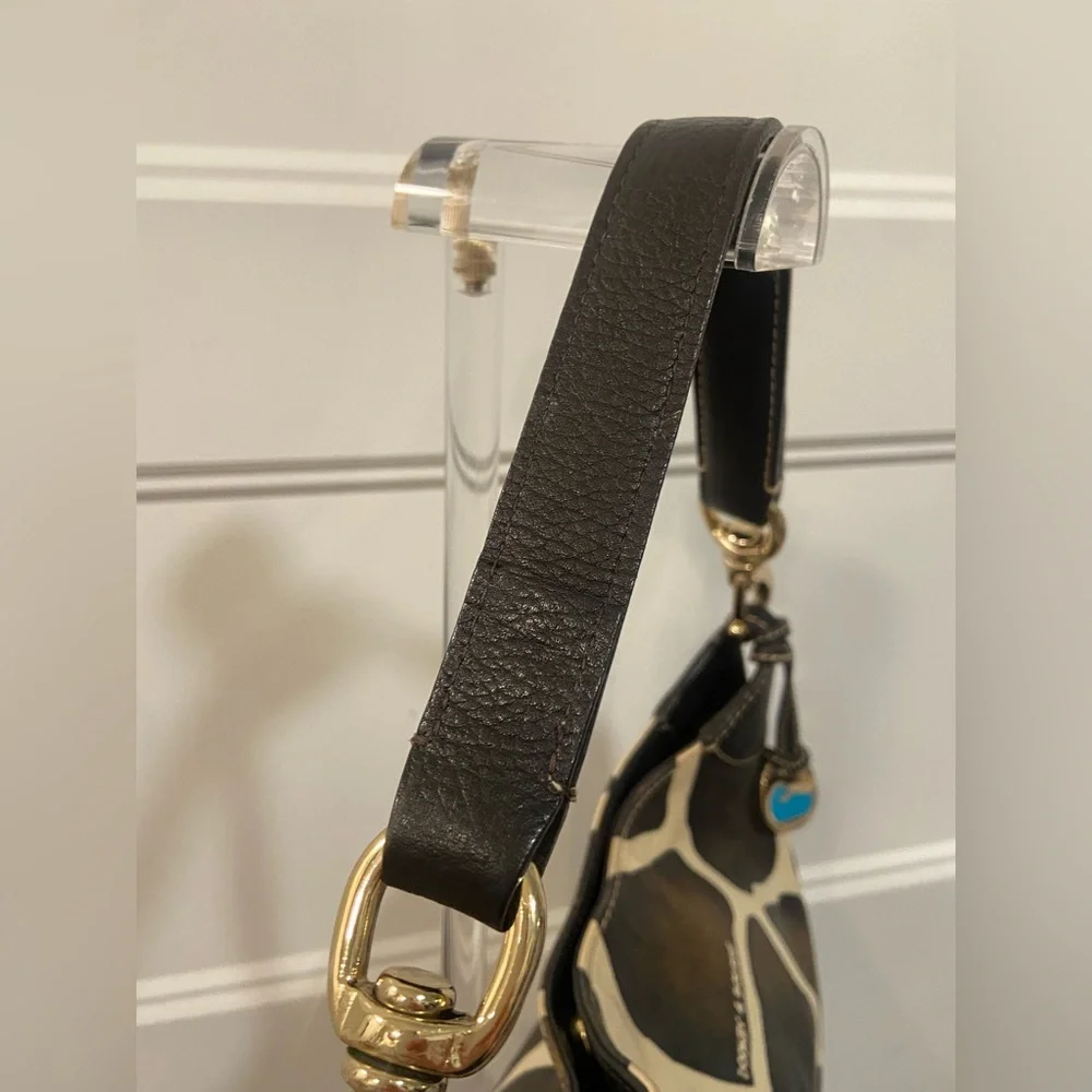 Dooney & Bourke *Blue Duck* Giraffe Print Hobo Bag, EUC